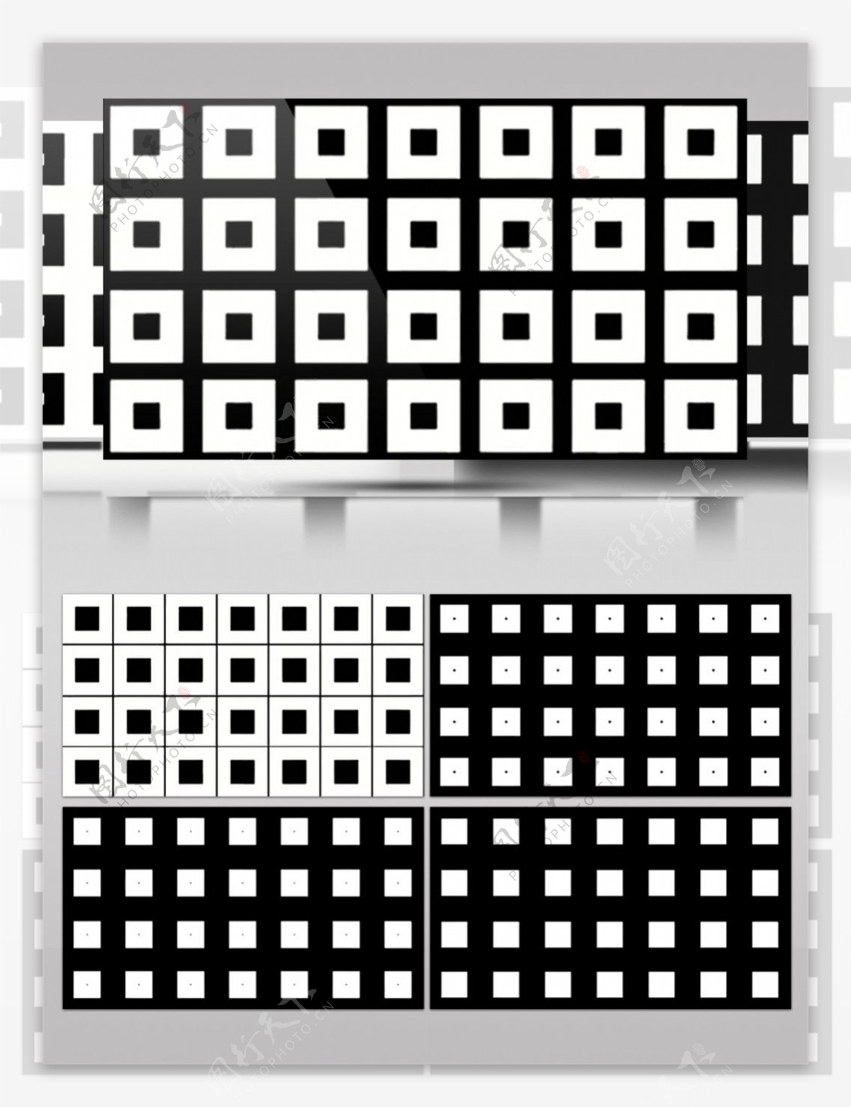 黑白点阵方块动态视频素材