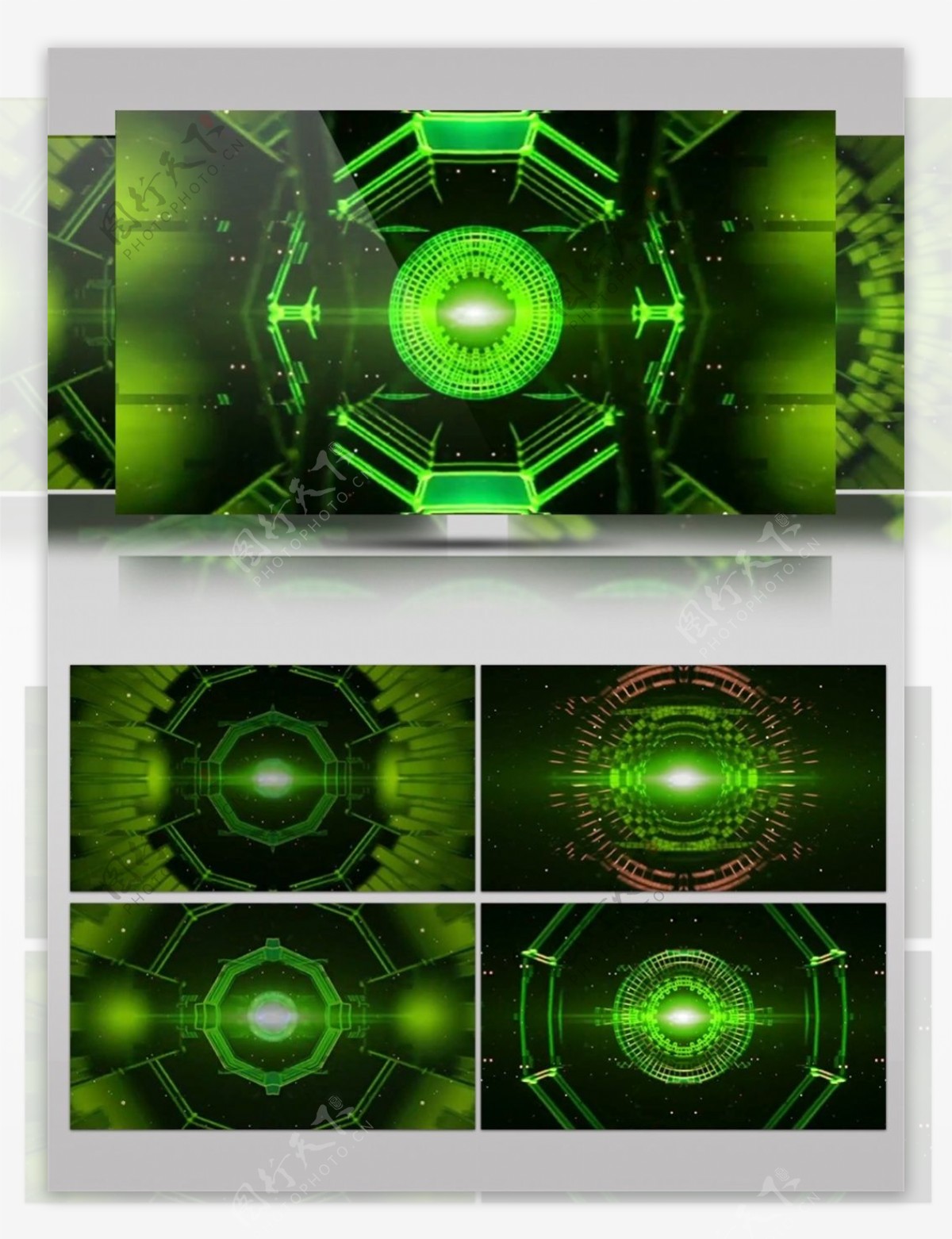 绿光动感隧道动态视频素材