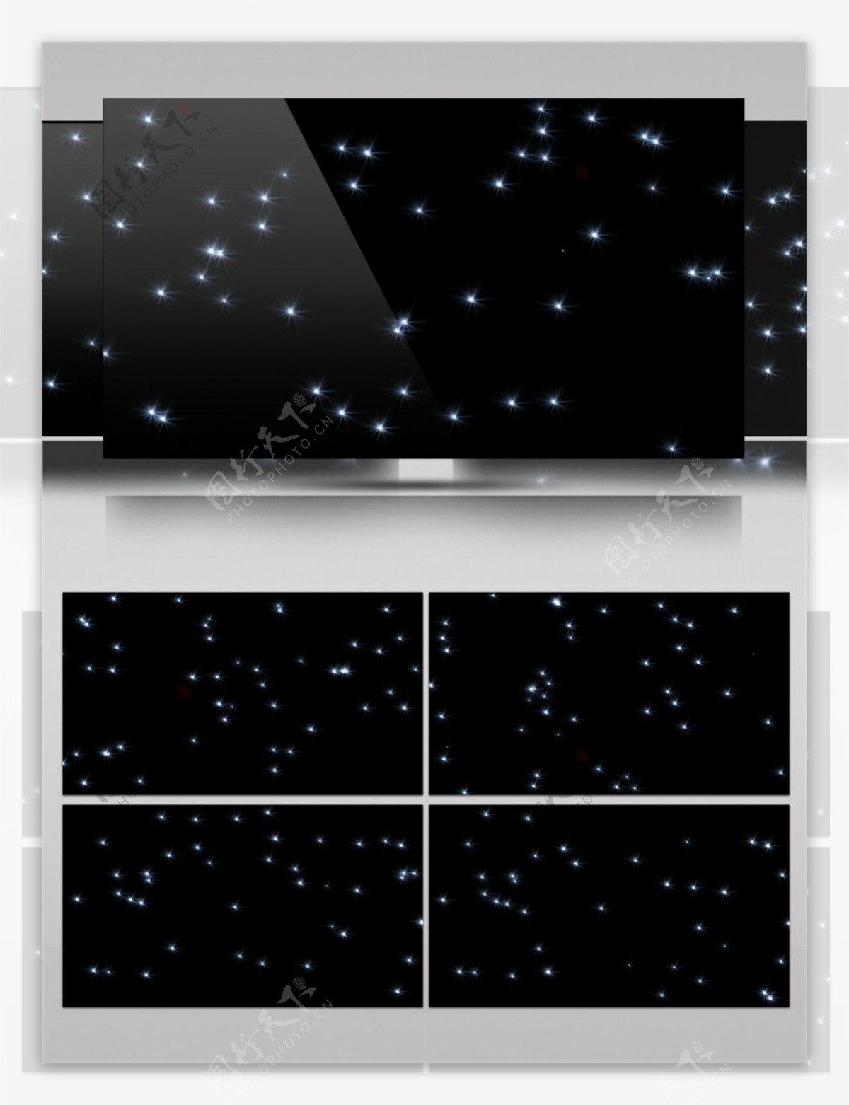 白色斑斓星空动态视频素材