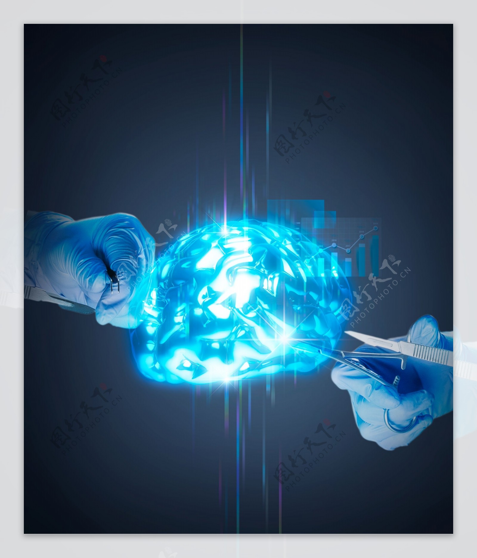 创意未来高科技医学试验海报设计