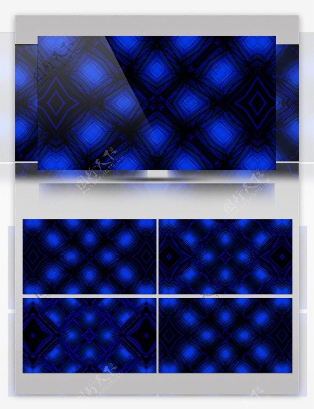 蓝光激光方块动态视频素材