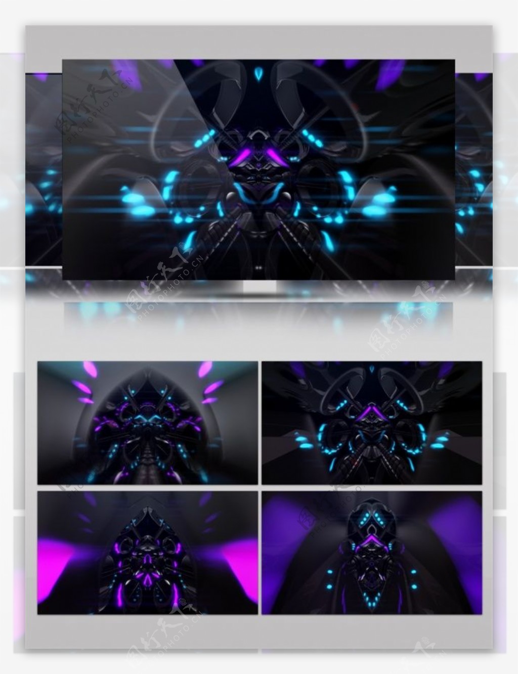 紫色梦幻斑斓动态视频素材