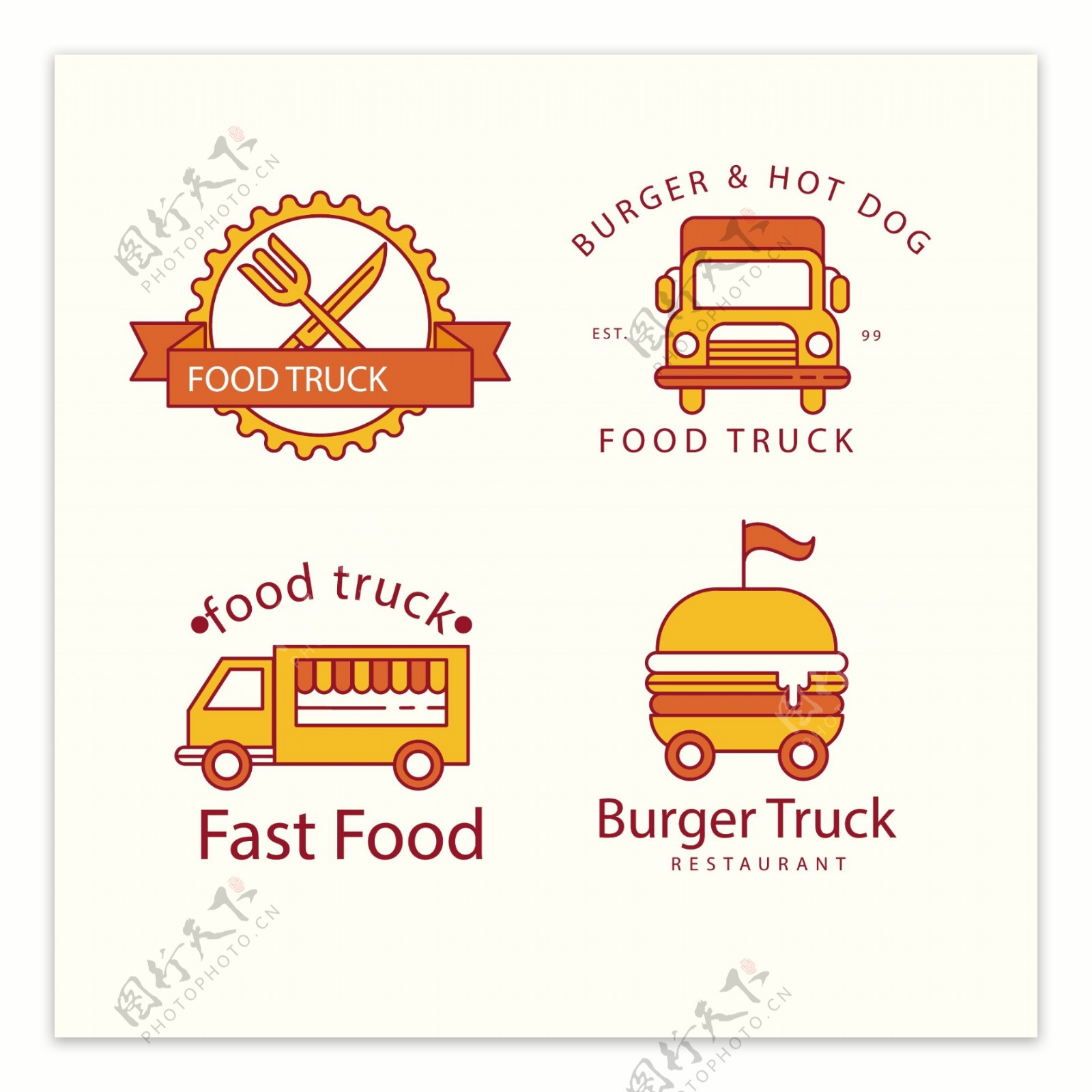 现代食品卡车标志