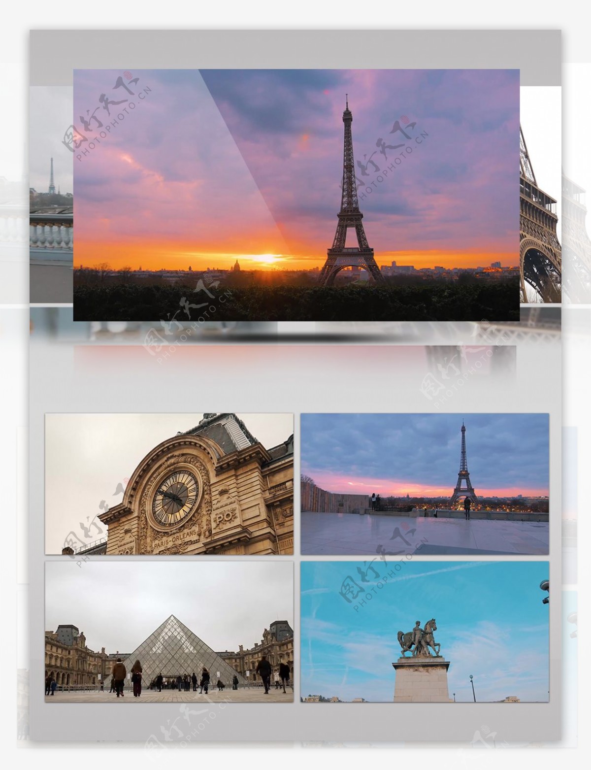 2k法国巴黎唯美城市景观延时摄影