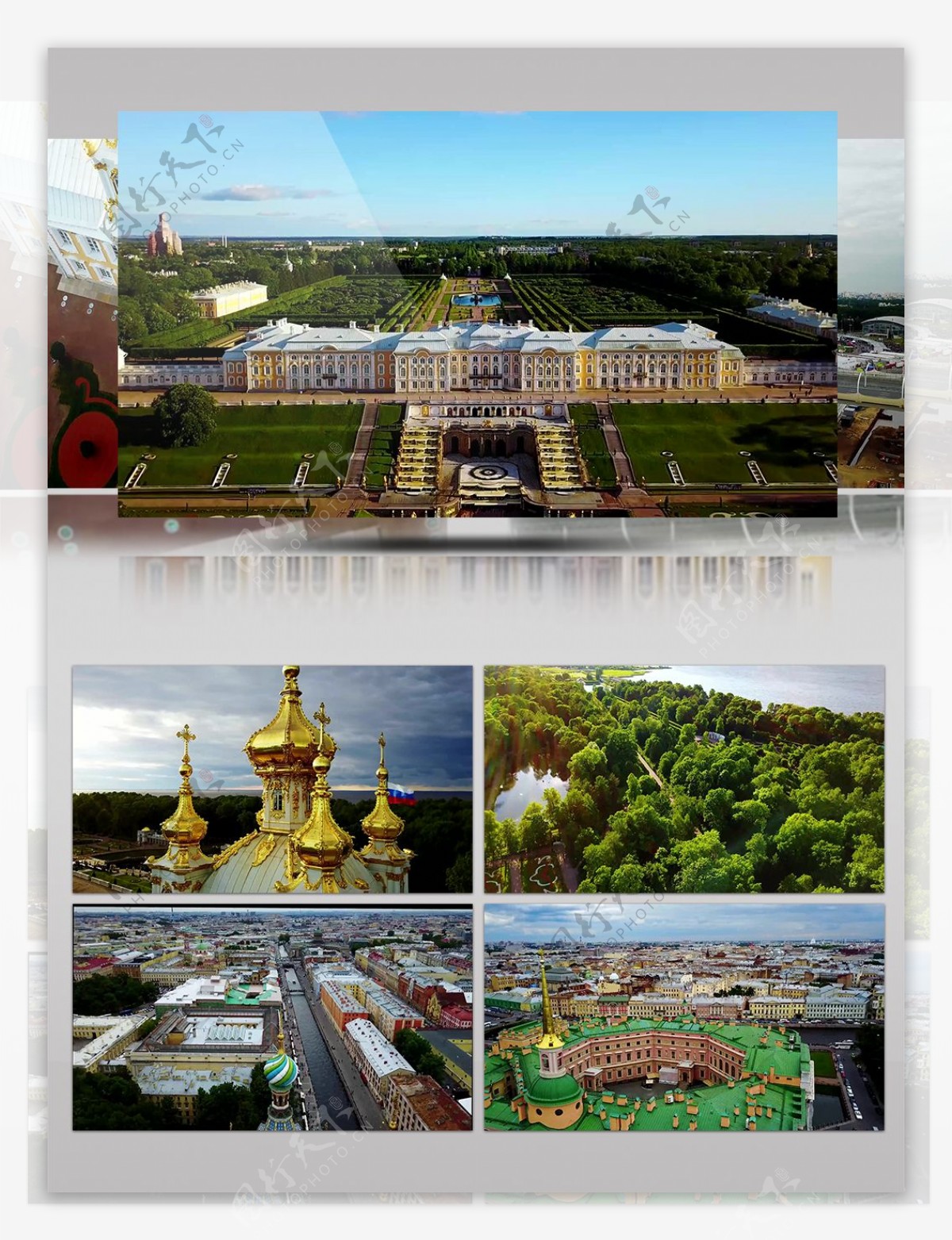 2k俄罗斯圣彼得堡城市景观航拍摄影