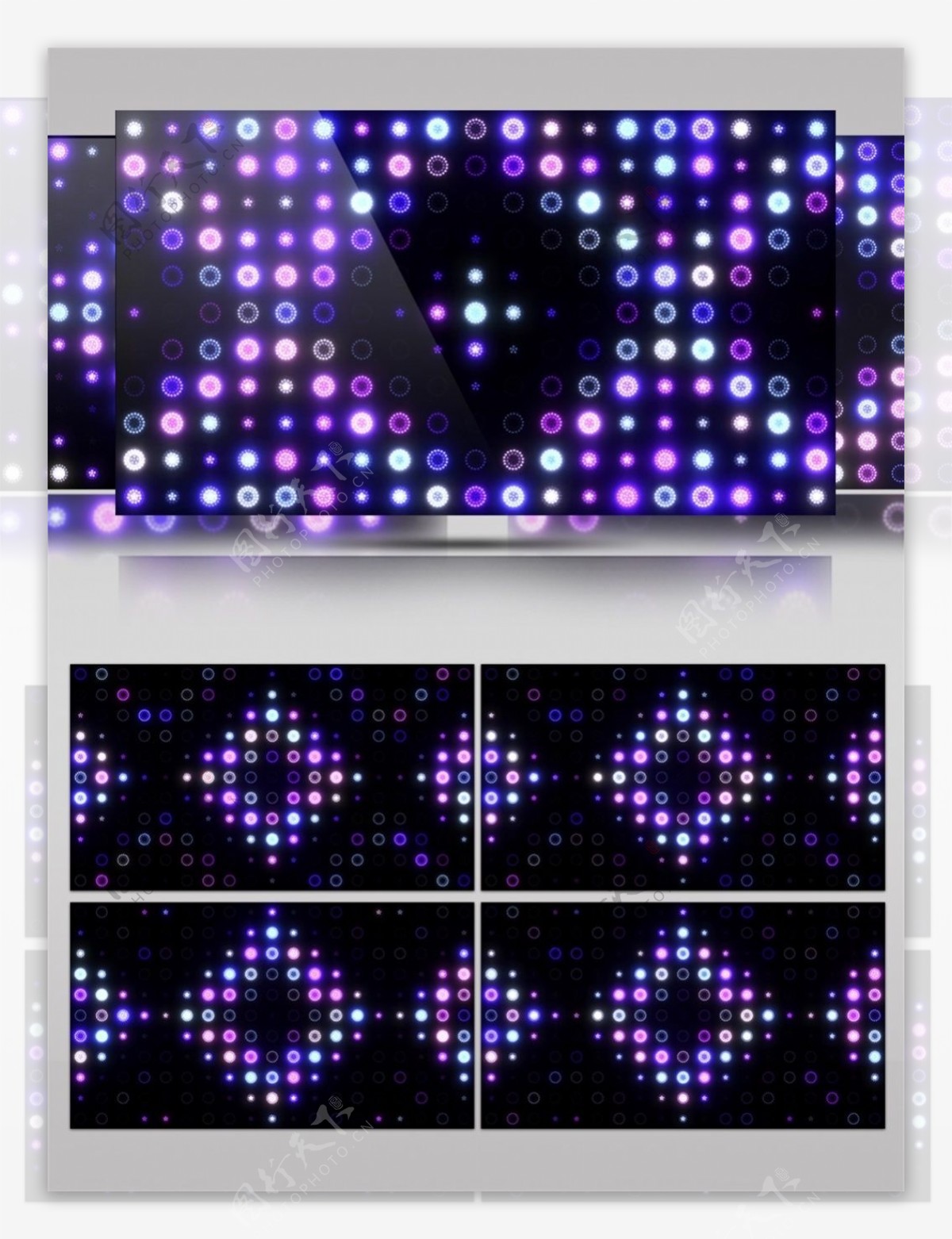 方形炫彩光斑视频素材7