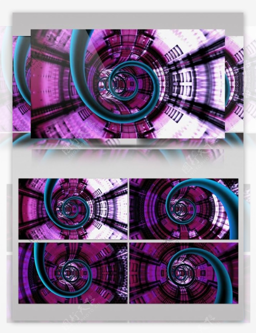 紫色漩涡隧道动态视频素材