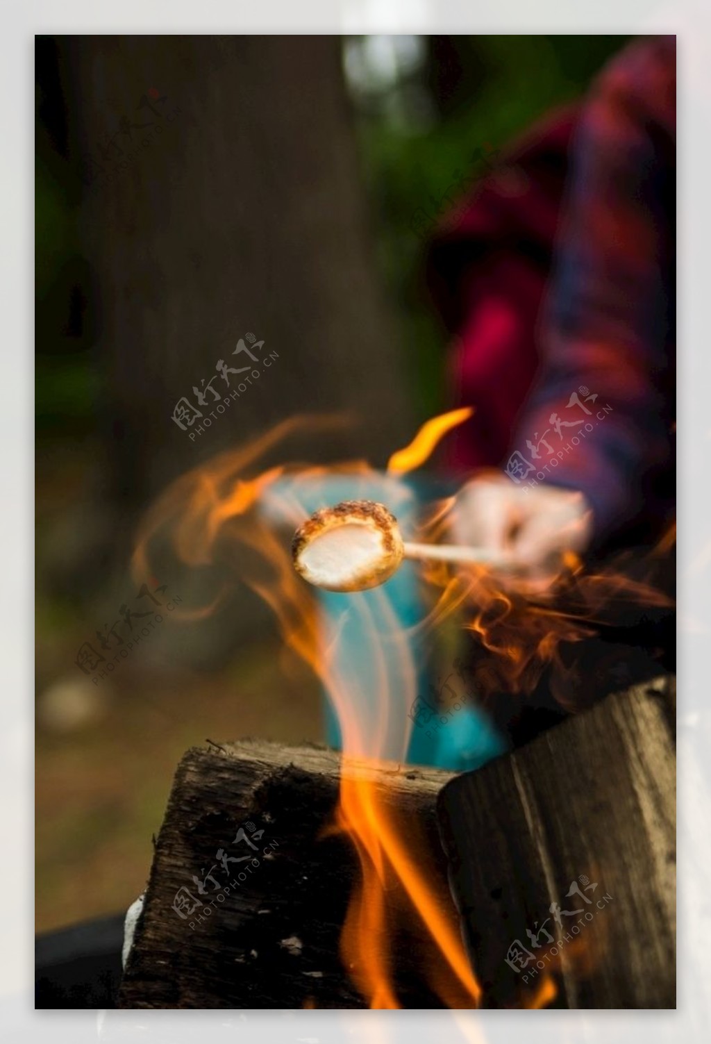 炽热的炭火-篝火柴火壁纸