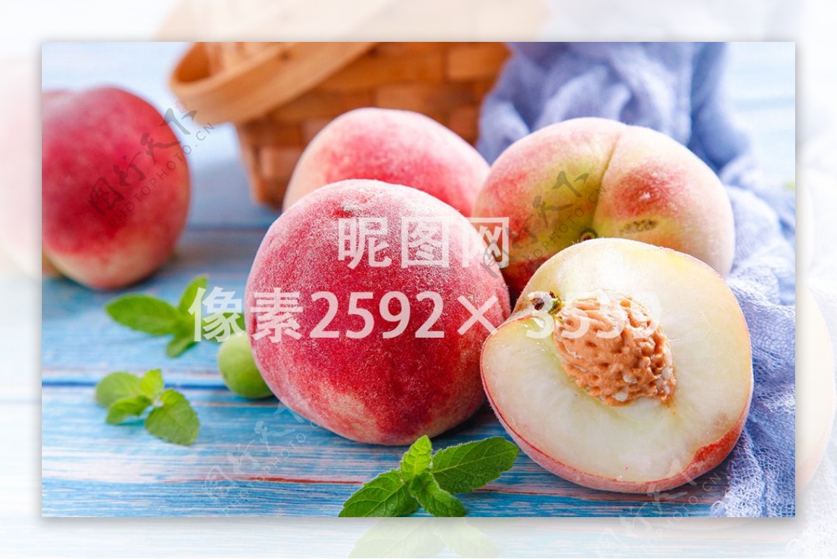 成熟的水蜜桃高清图片背景素材