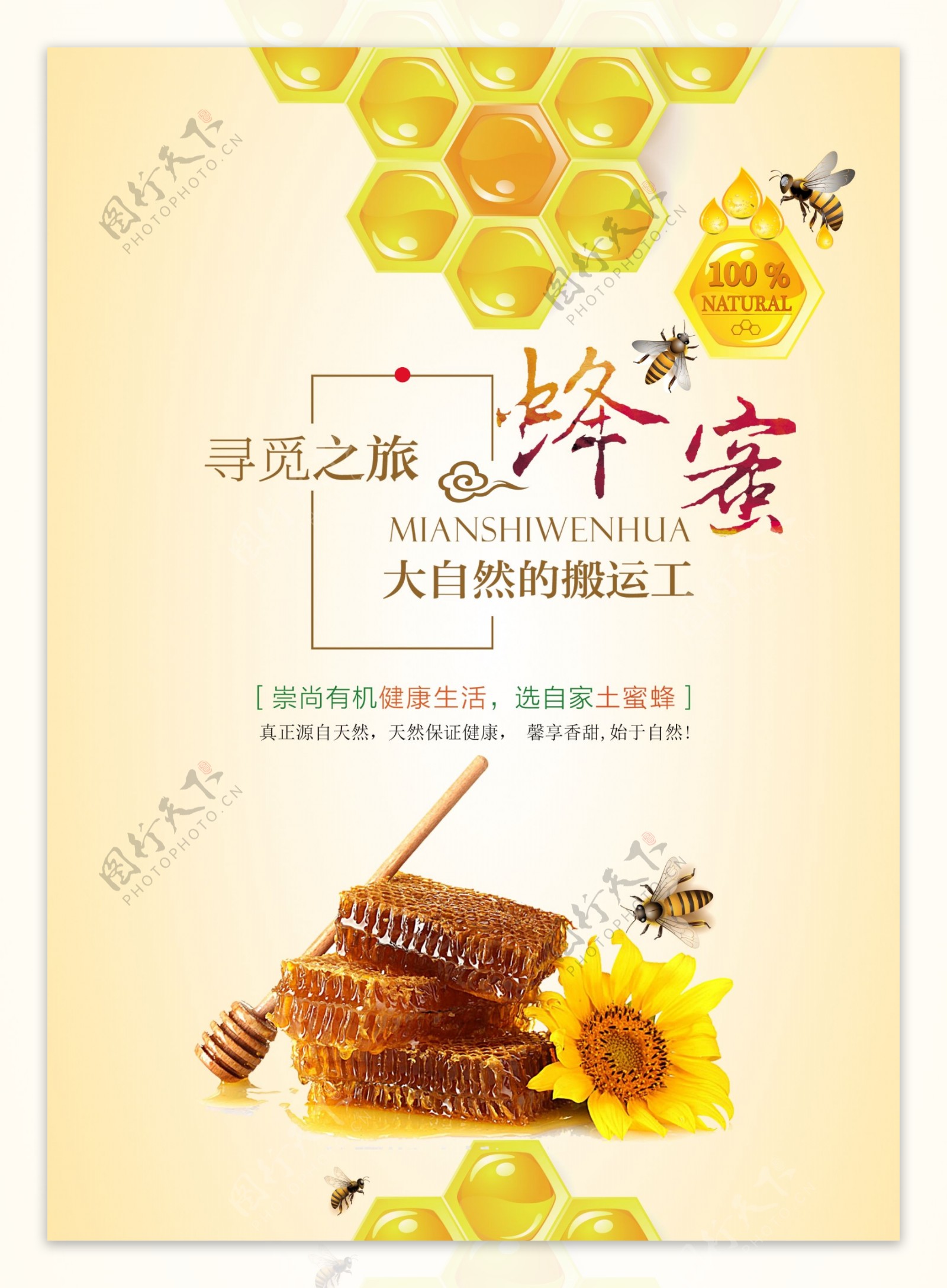 蜂蜜设计模板海报