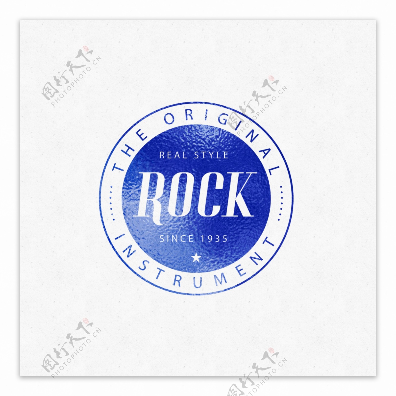 rock漫反射背景的字母logo模板