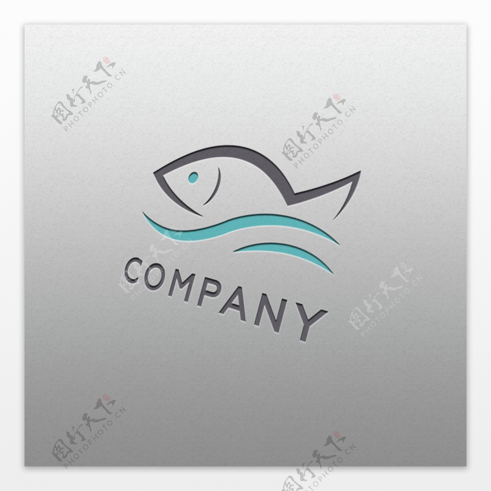 企业标志鱼logo模板
