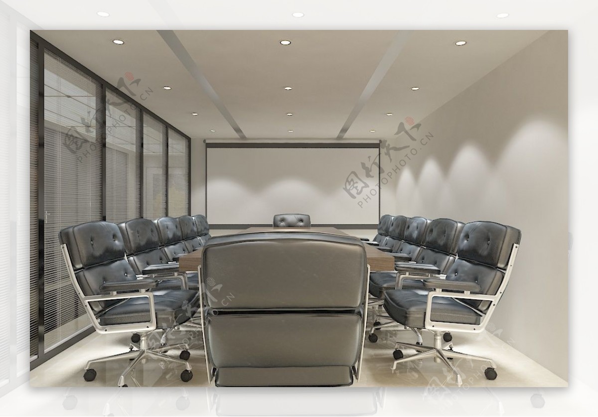 办公空间会议室装修效果图