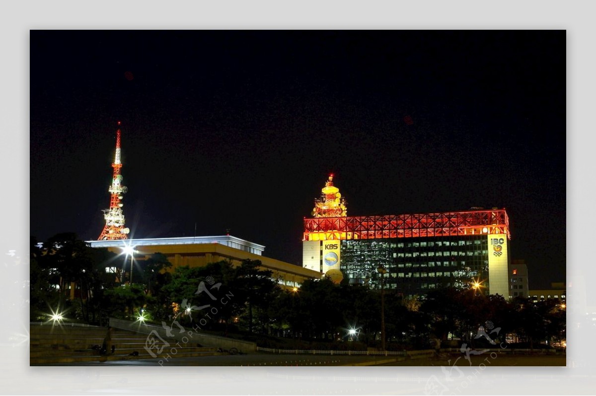 城市夜景自然景观建筑风景