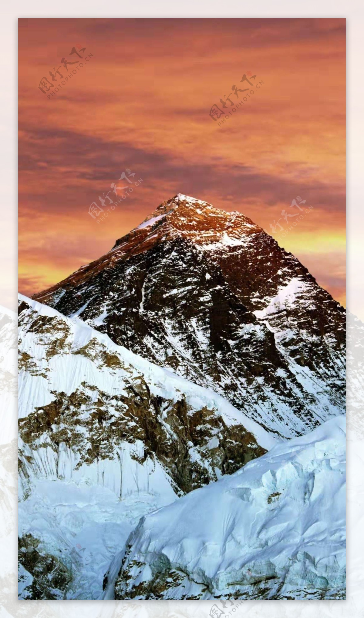 世界海拔最高的山峰图