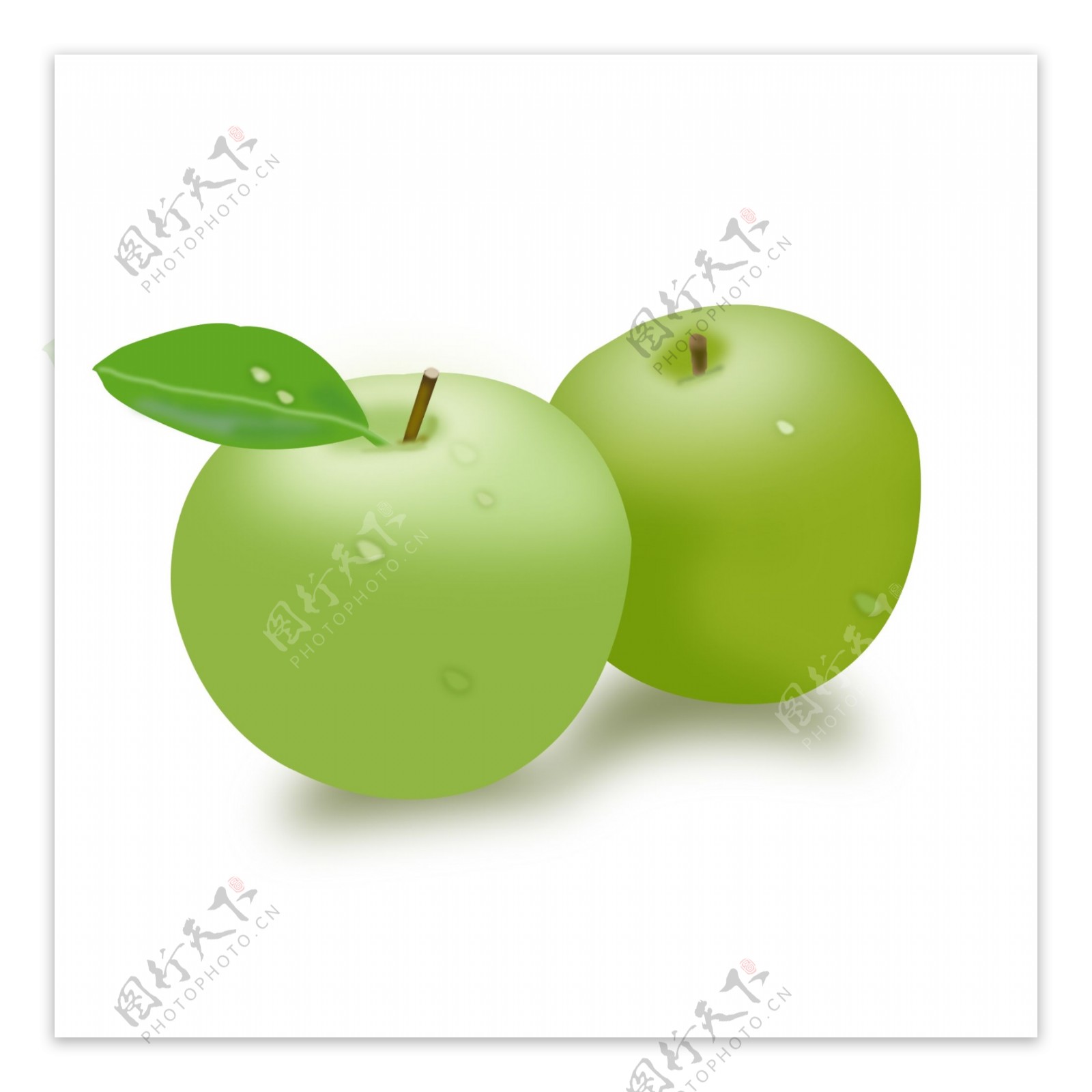二十四节气原创鼠绘处暑水果苹果元素设计