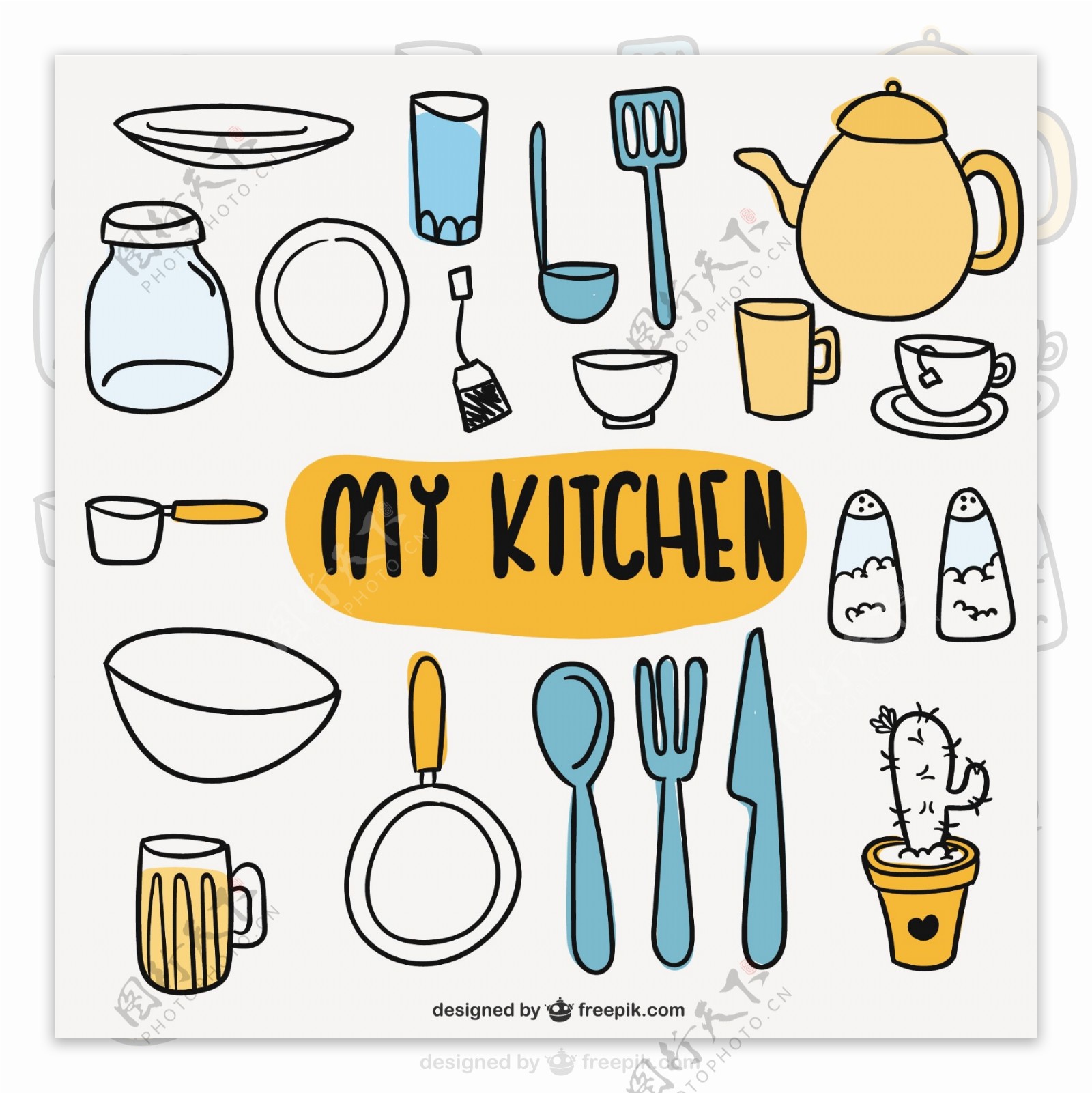 厨房用具海报