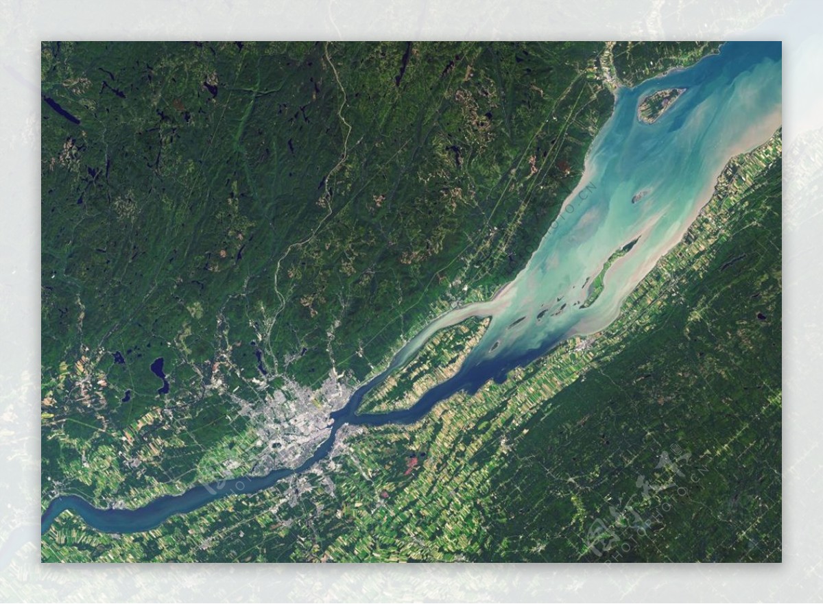魁北克卫星遥感图