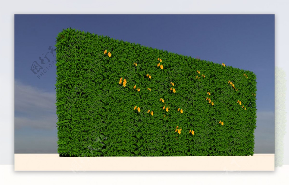 植物绿植墙模型