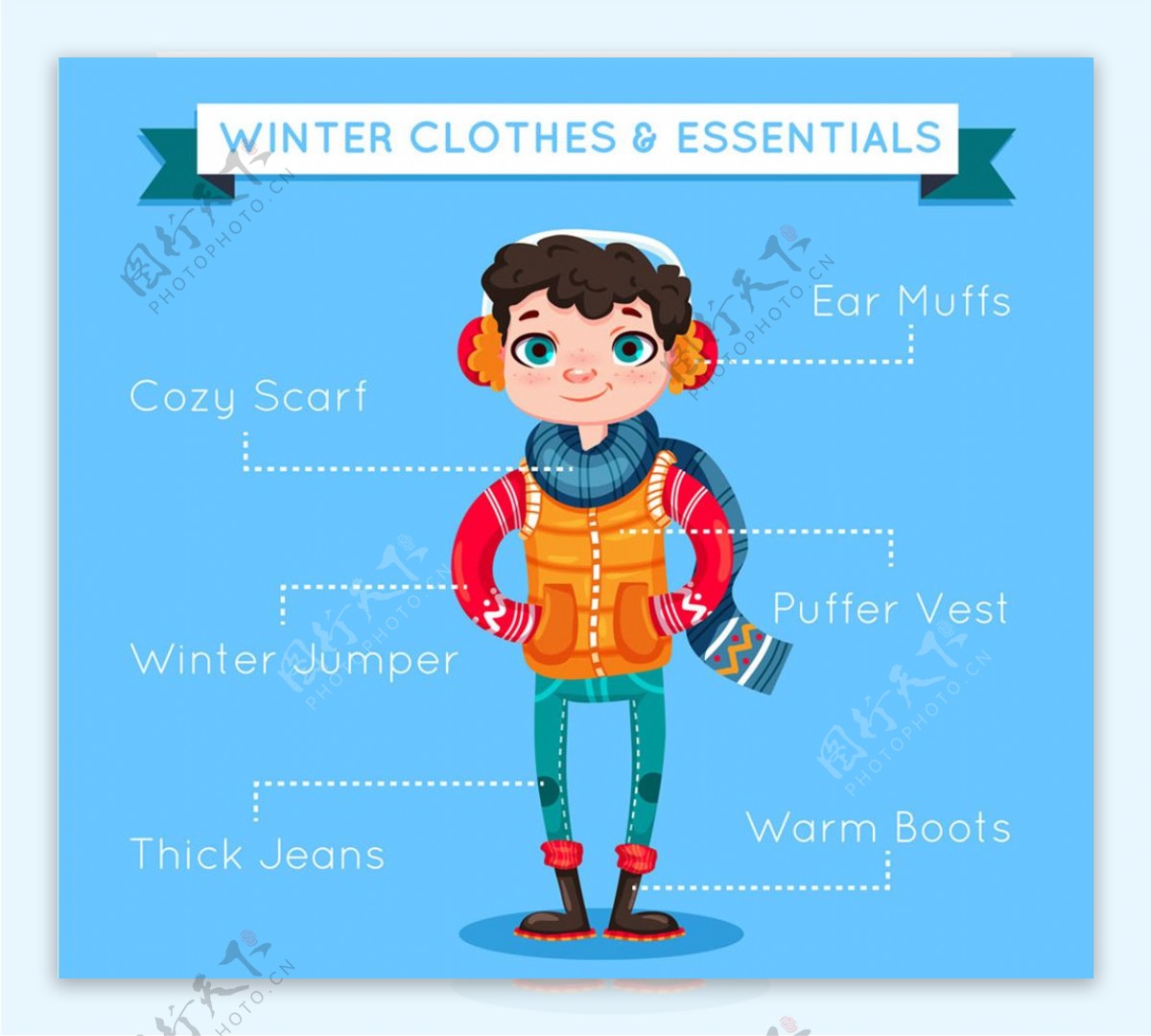 创意冬季着装男子
