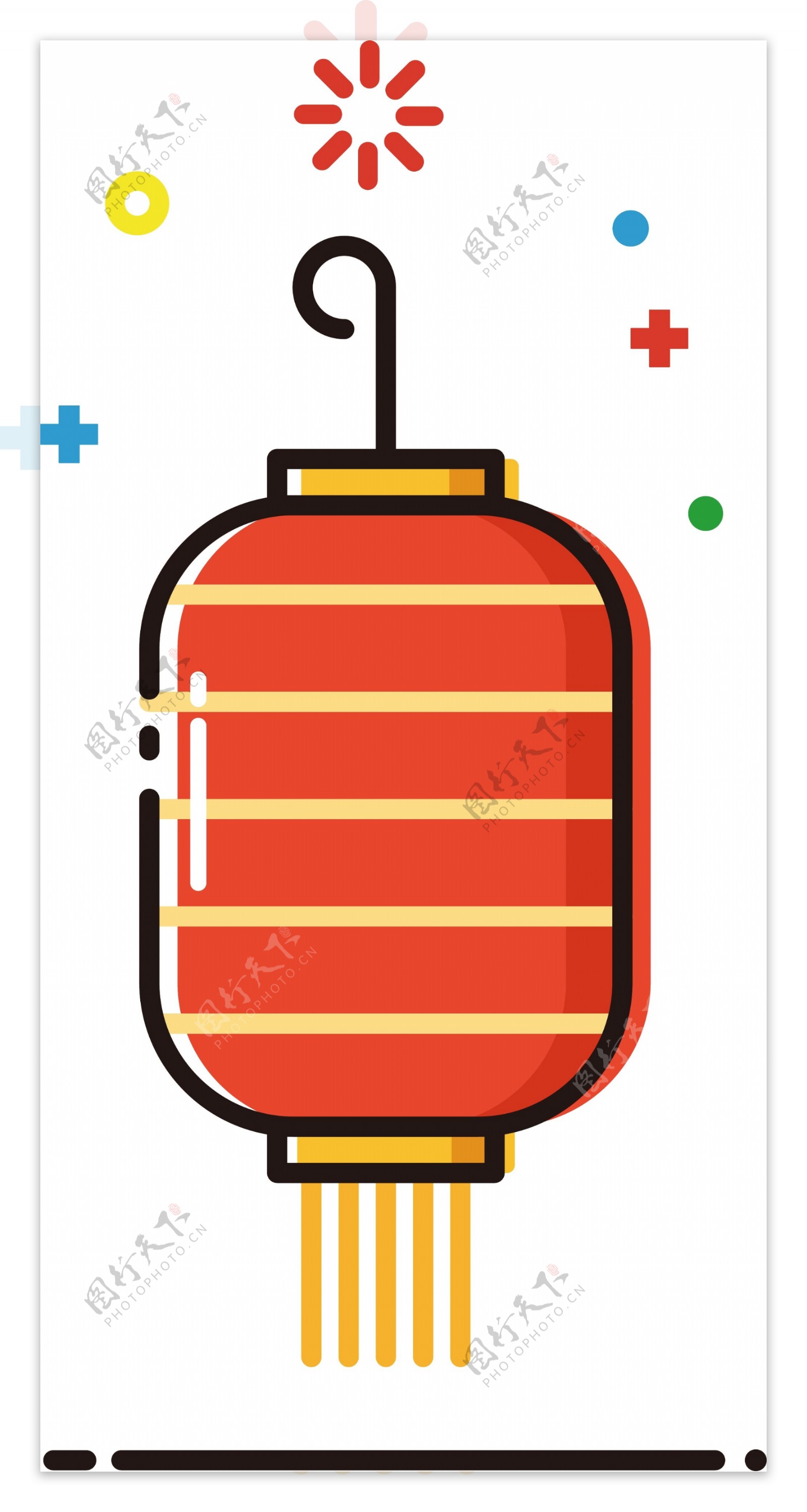 灯笼mbe卡通可爱新年可商用元素