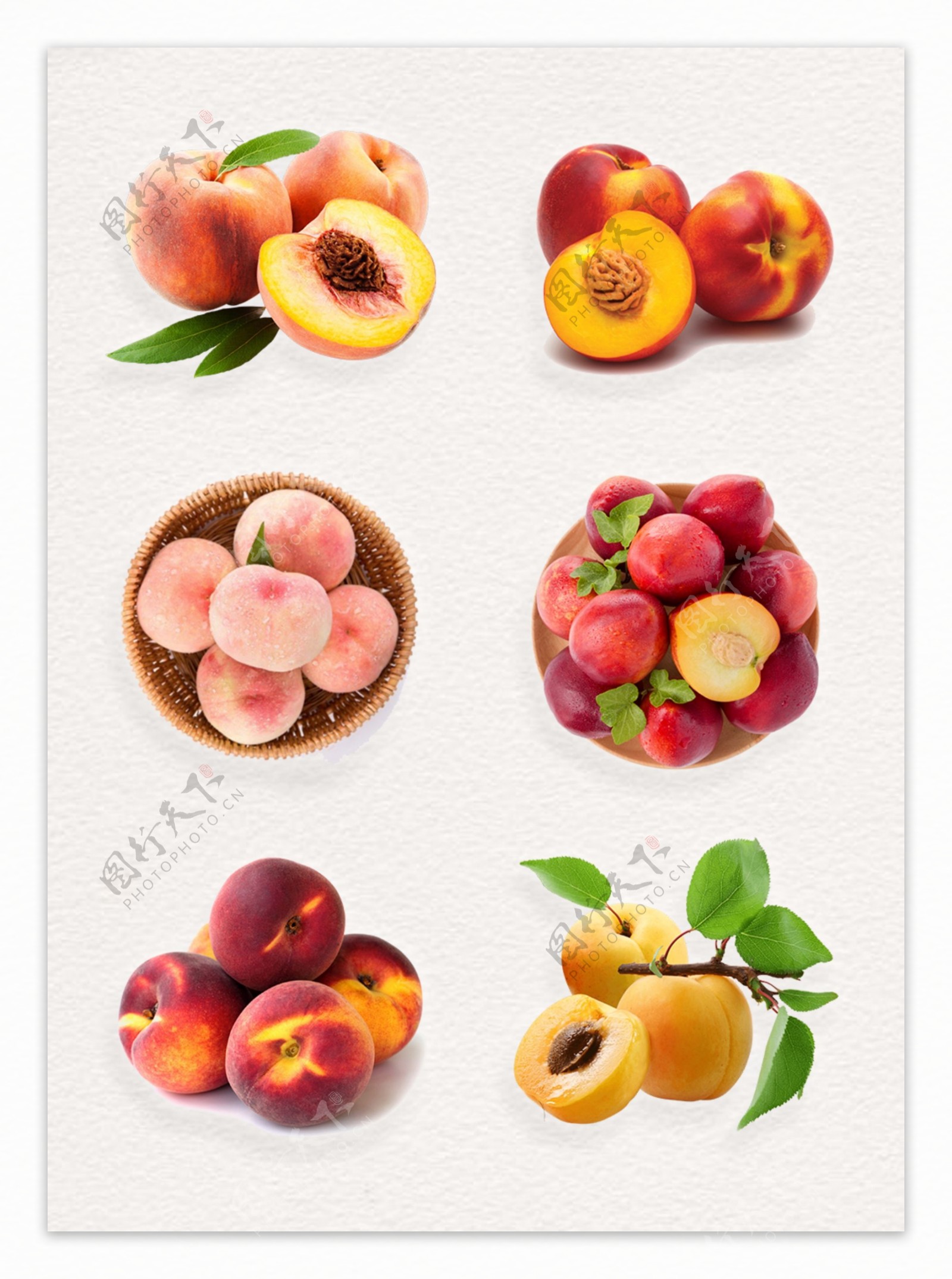 新鲜水果桃子png素材图片