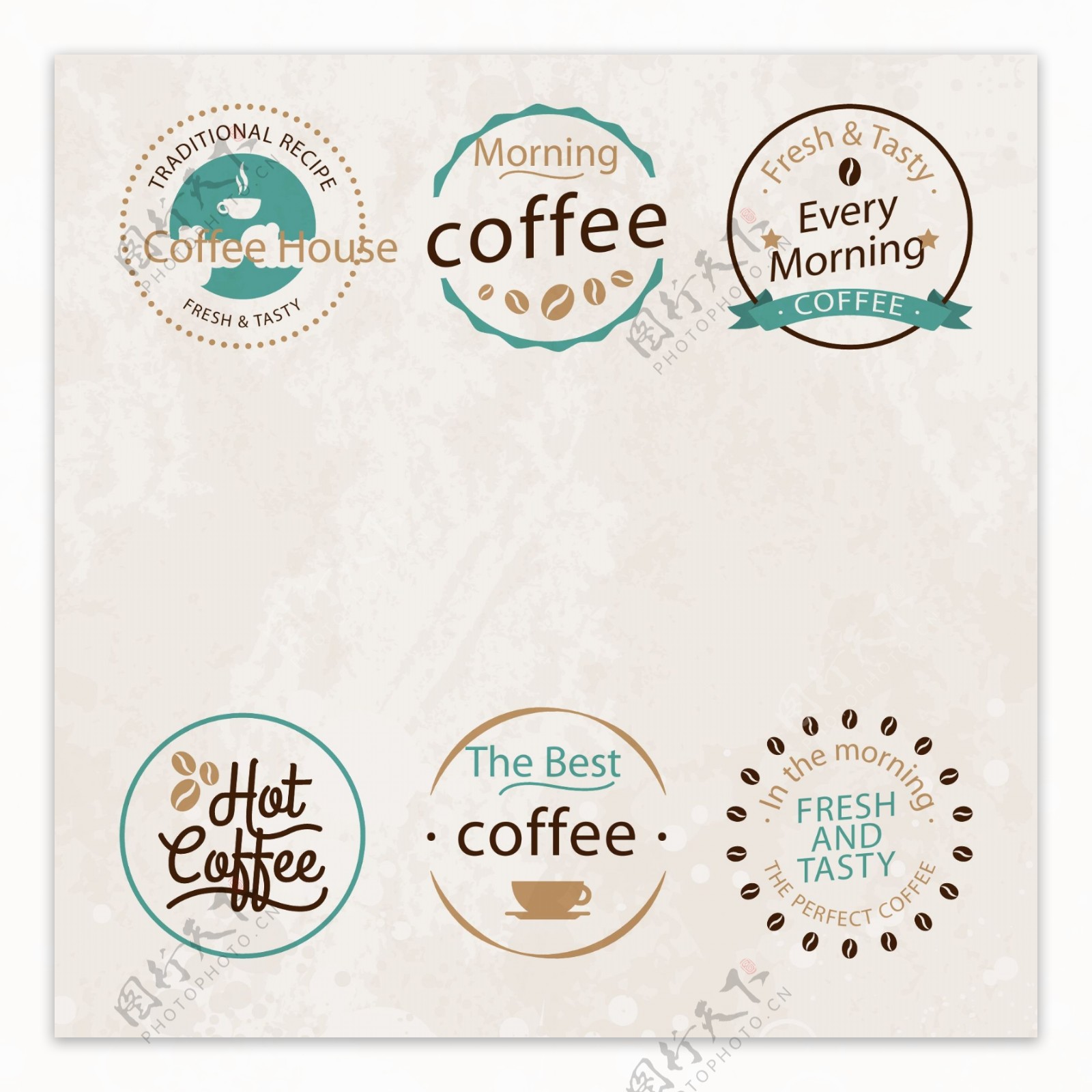 精美的咖啡标志设计素材