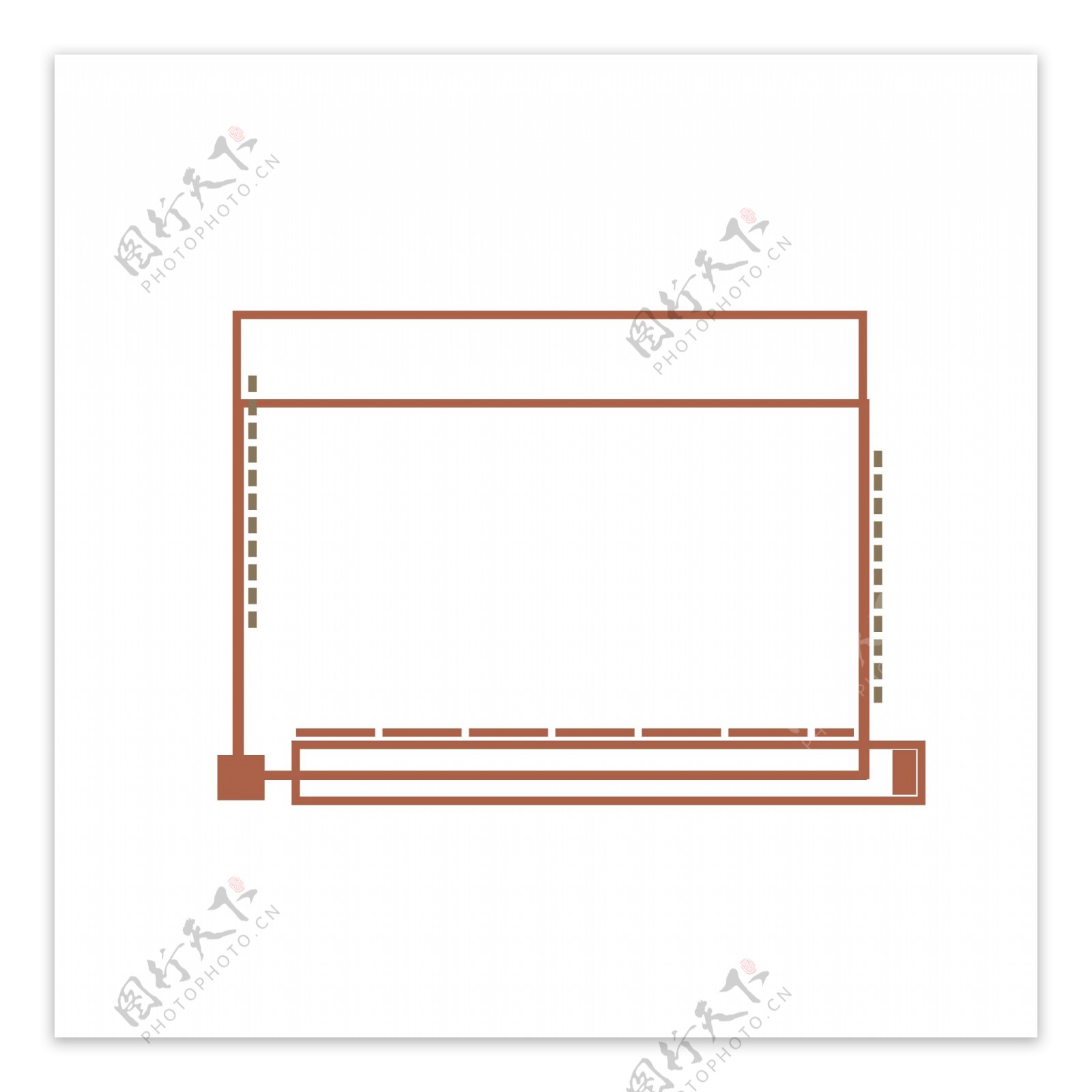简约线条长方形边框装饰元素
