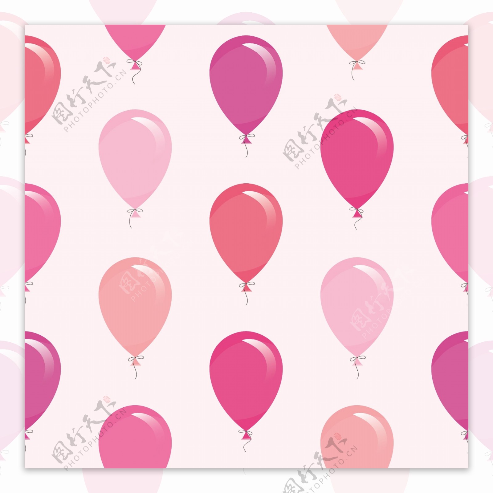 粉色矢量气球EPS分层