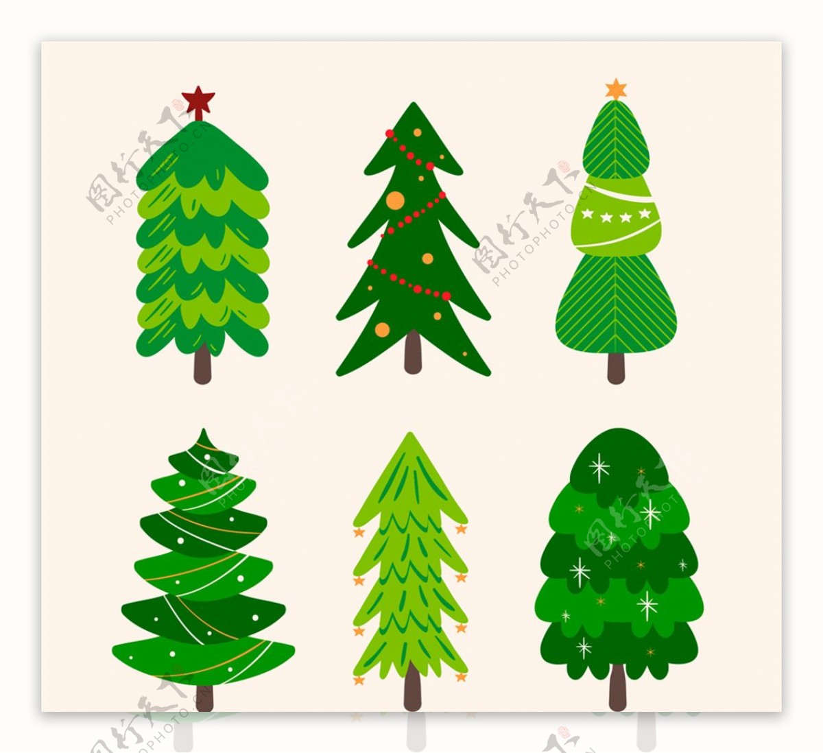 6款创意绿色圣诞树设计
