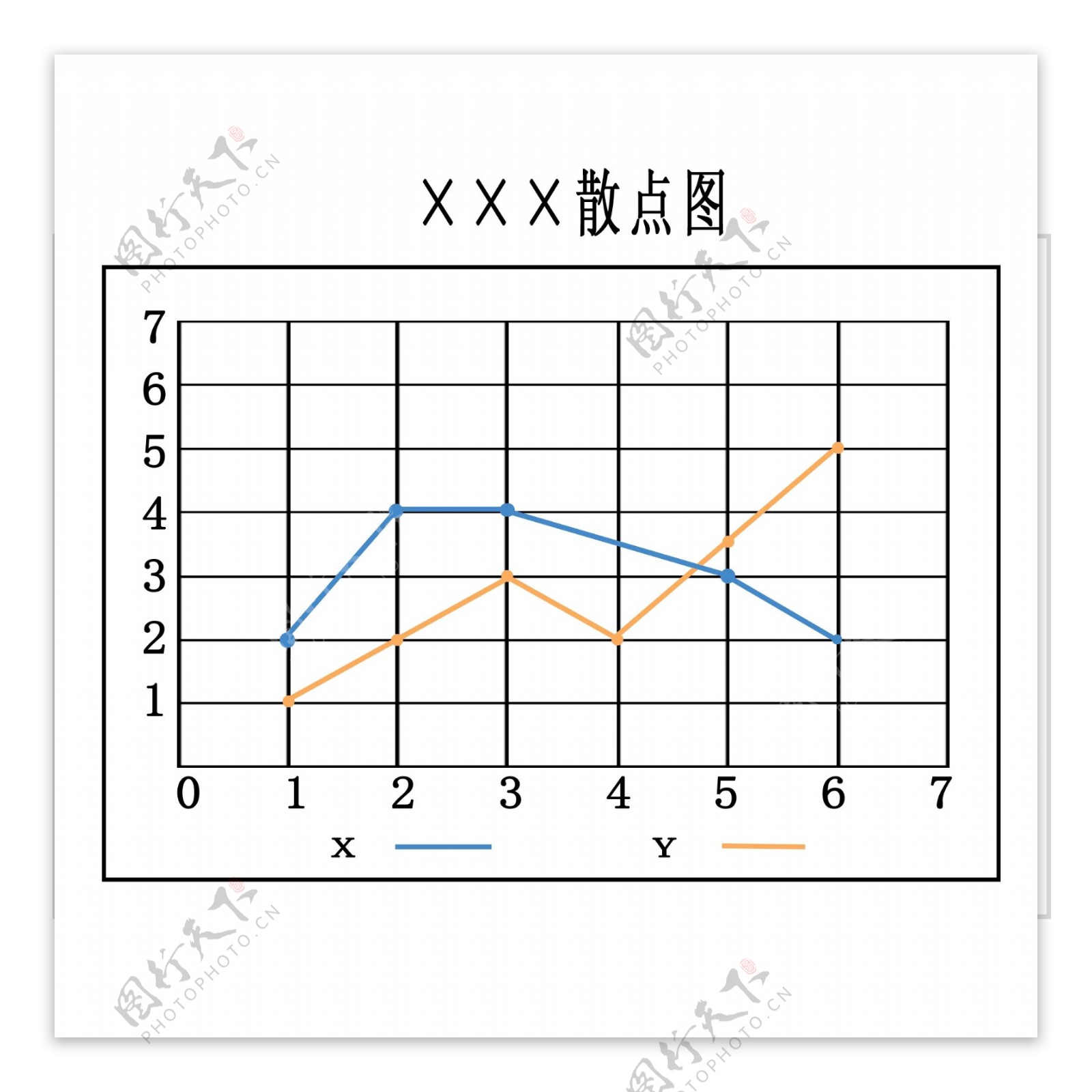 商业汇报商务风格散点图PPT元素可商用