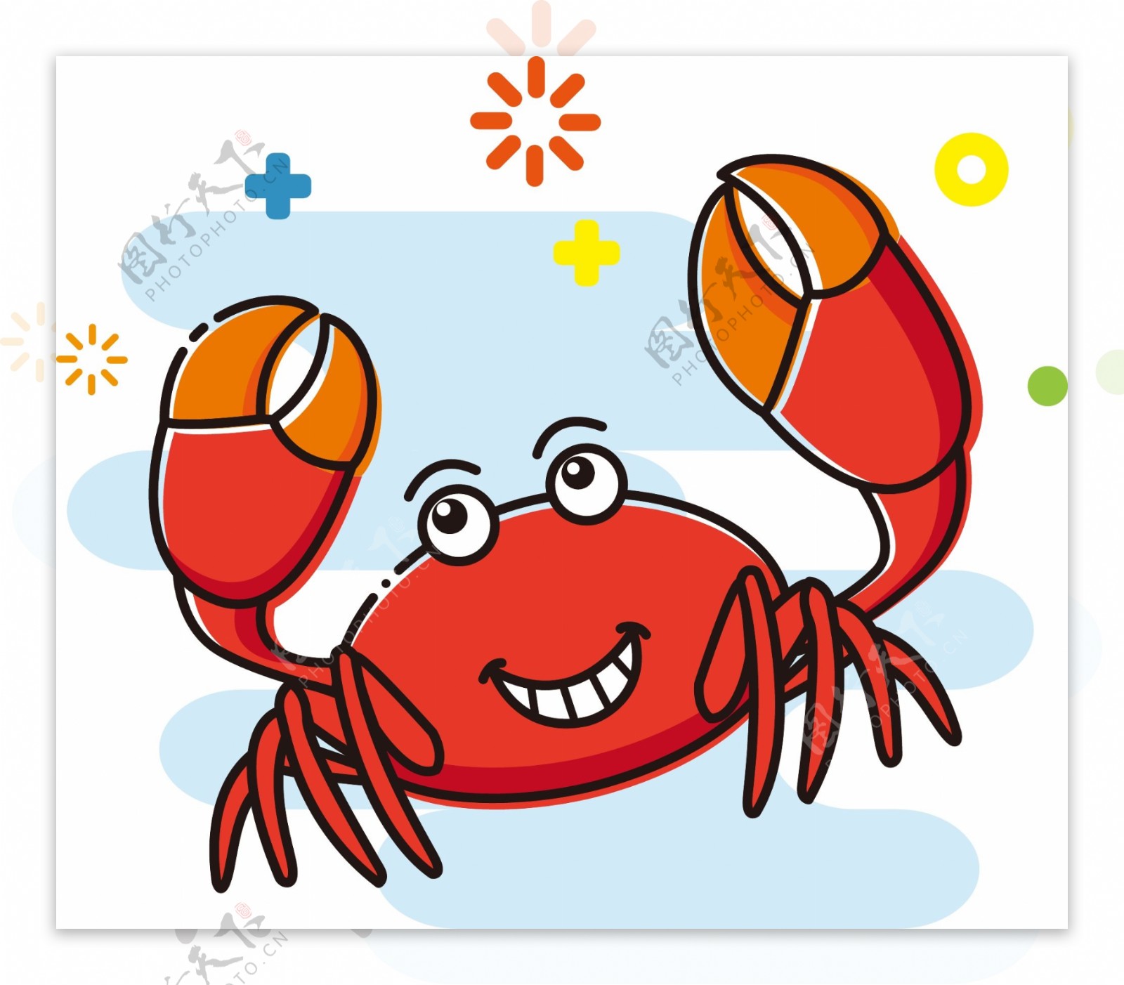 螃蟹插画