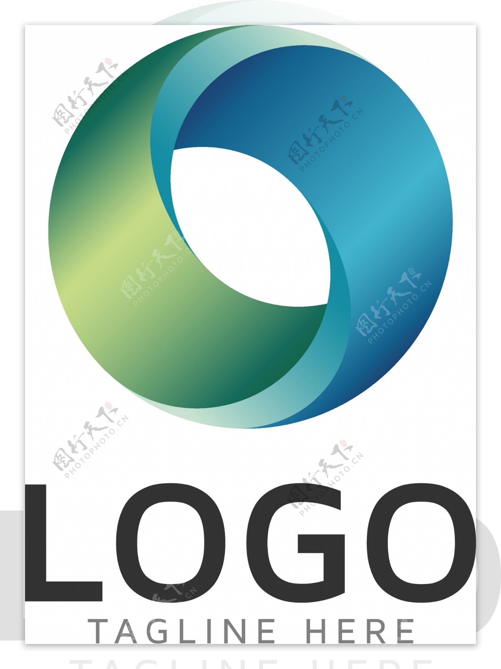 绿色能源类logo互联网标识