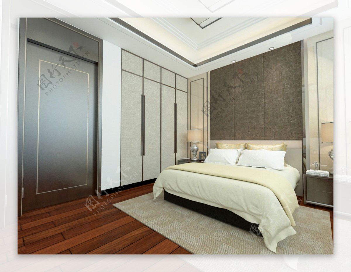 新中式卧室空间装饰效果图