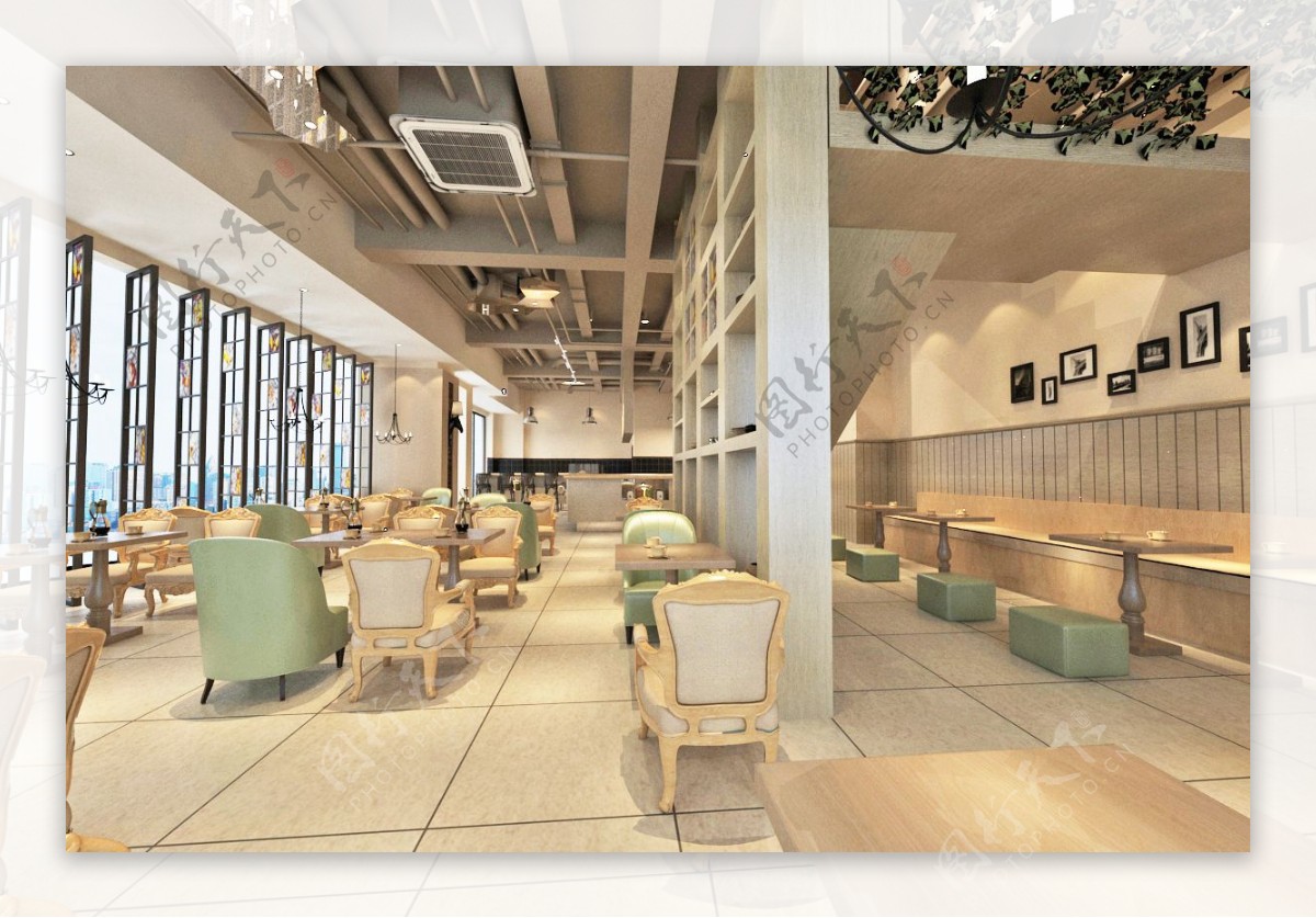现代风格咖啡厅设计效果图