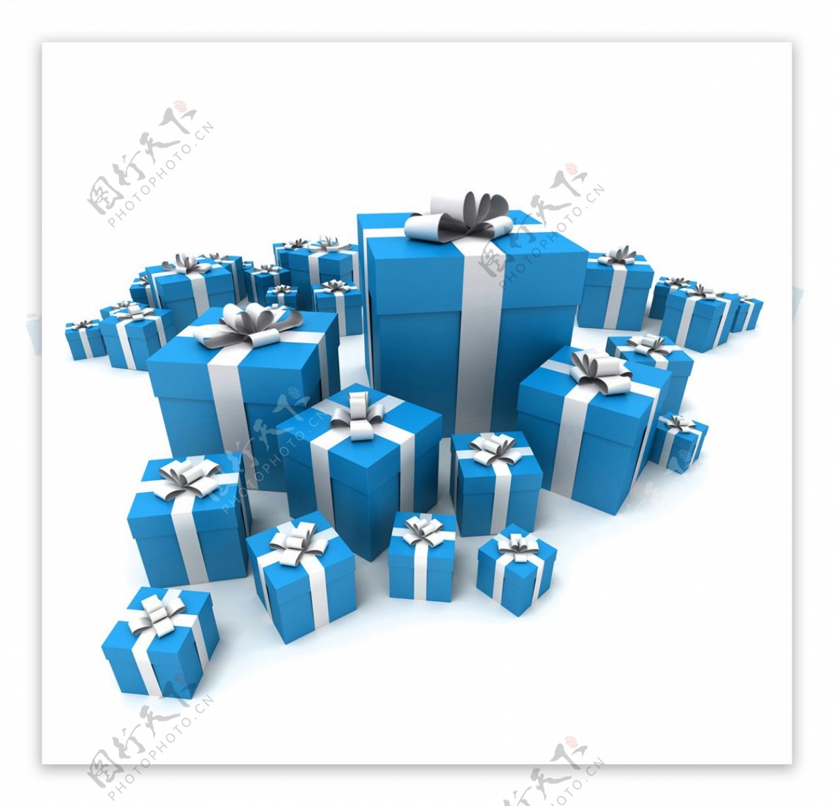 高清蓝色礼物盒
