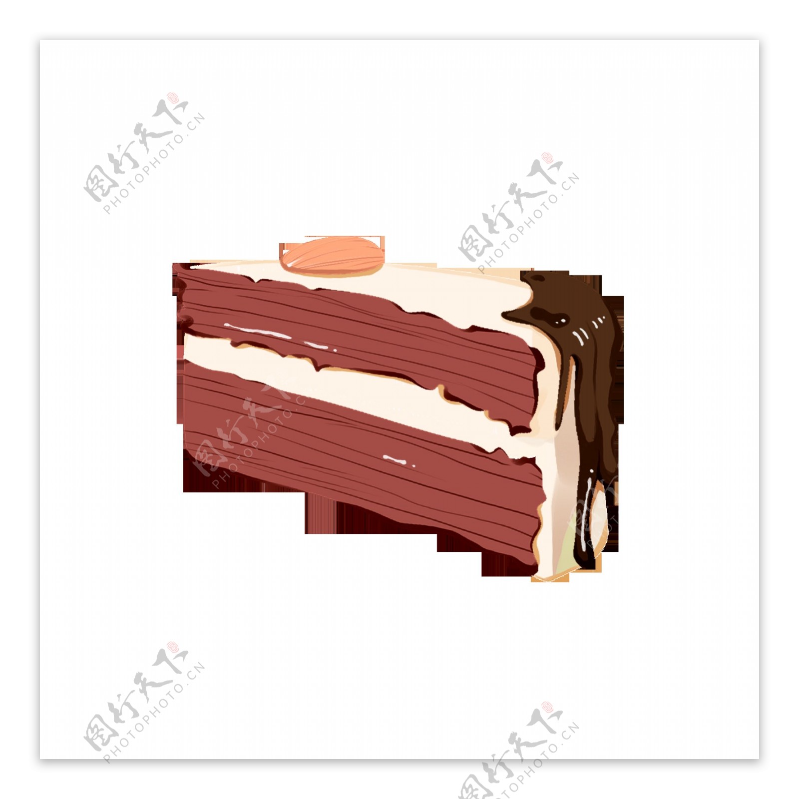 巧克力蛋糕甜点美味美食卡通元素