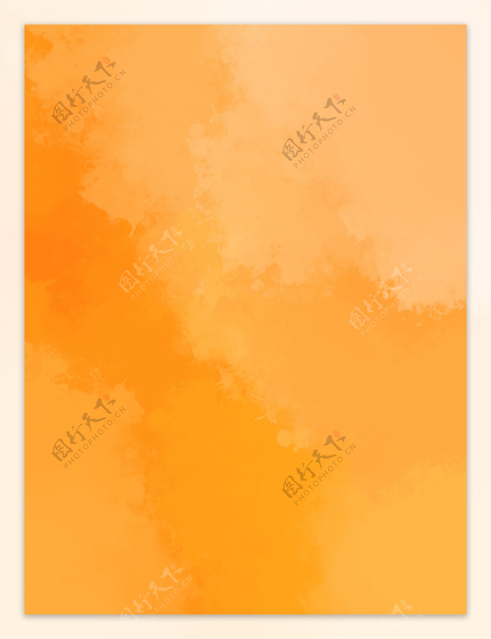 橘黄色质感水彩广告背景