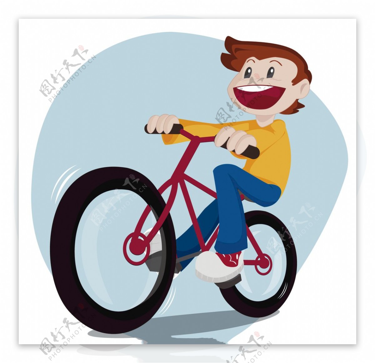 孩子骑自行车