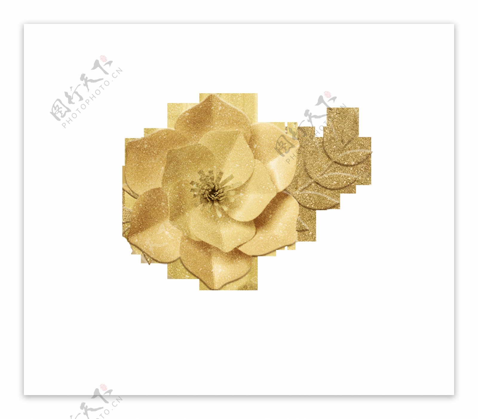 金色花朵装饰素材