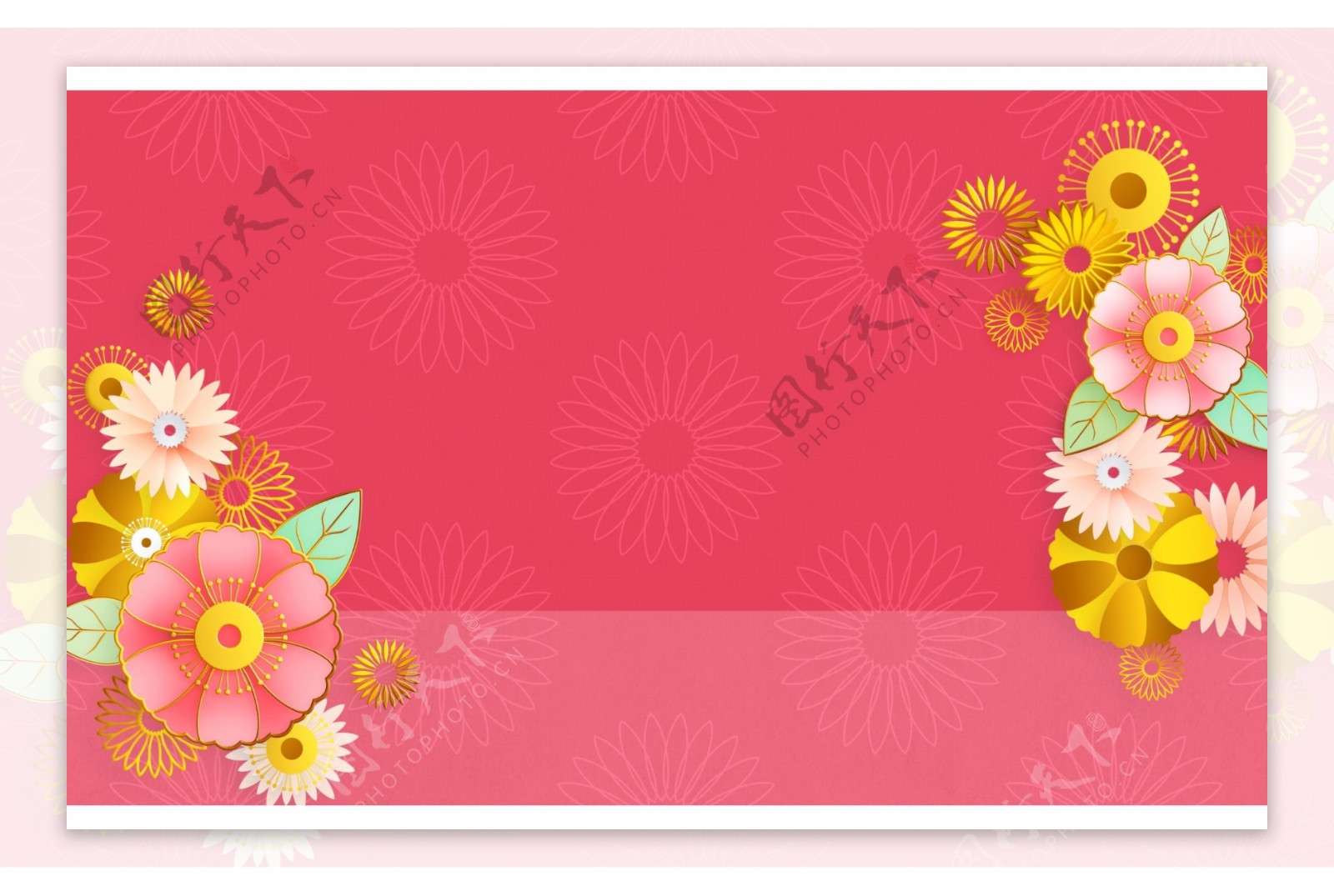 粉色花朵底纹春节背景设计