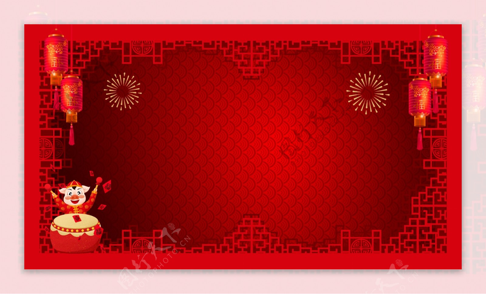 中国风喜庆春节背景设计