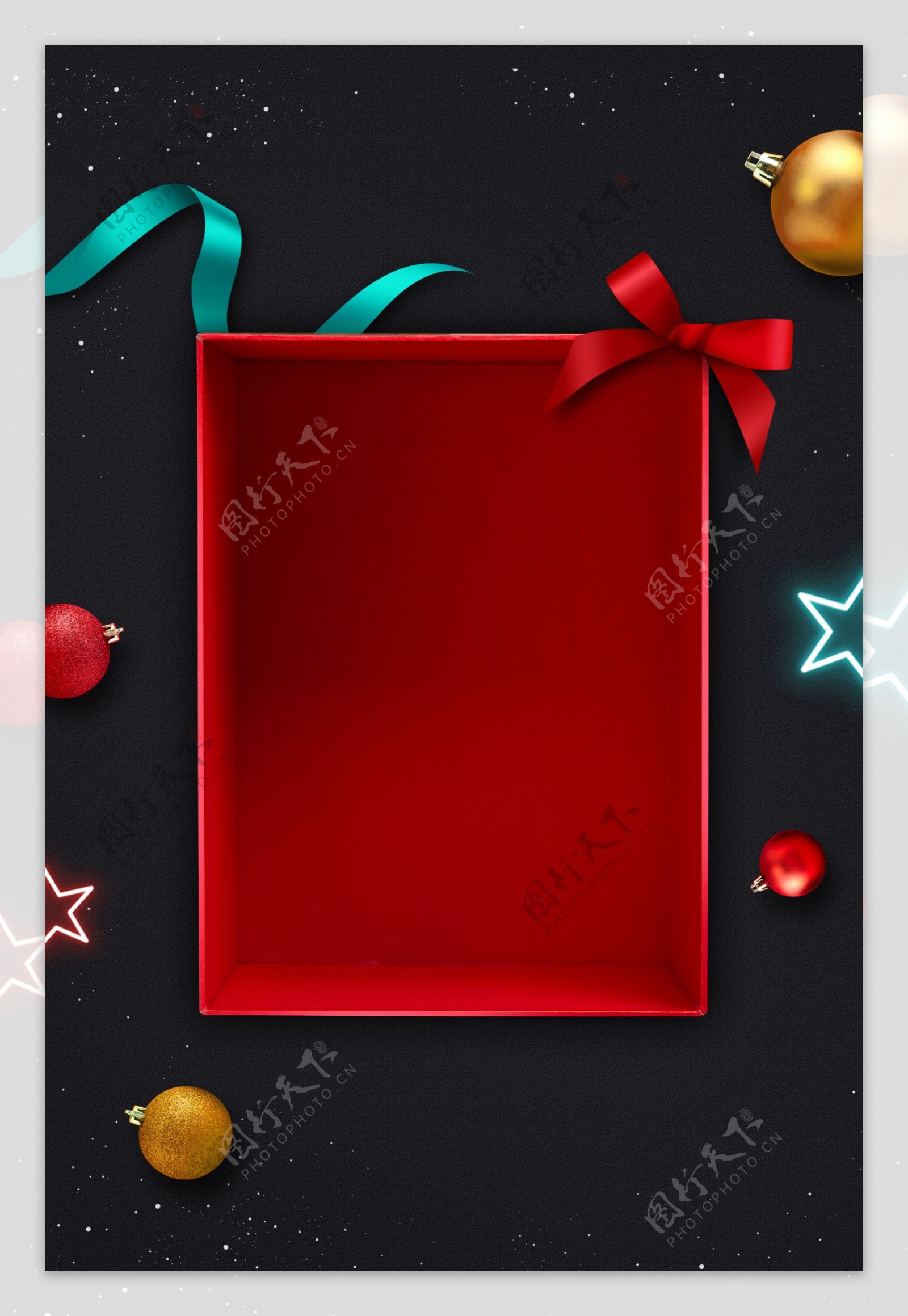 红黑金简约圣诞背景设计