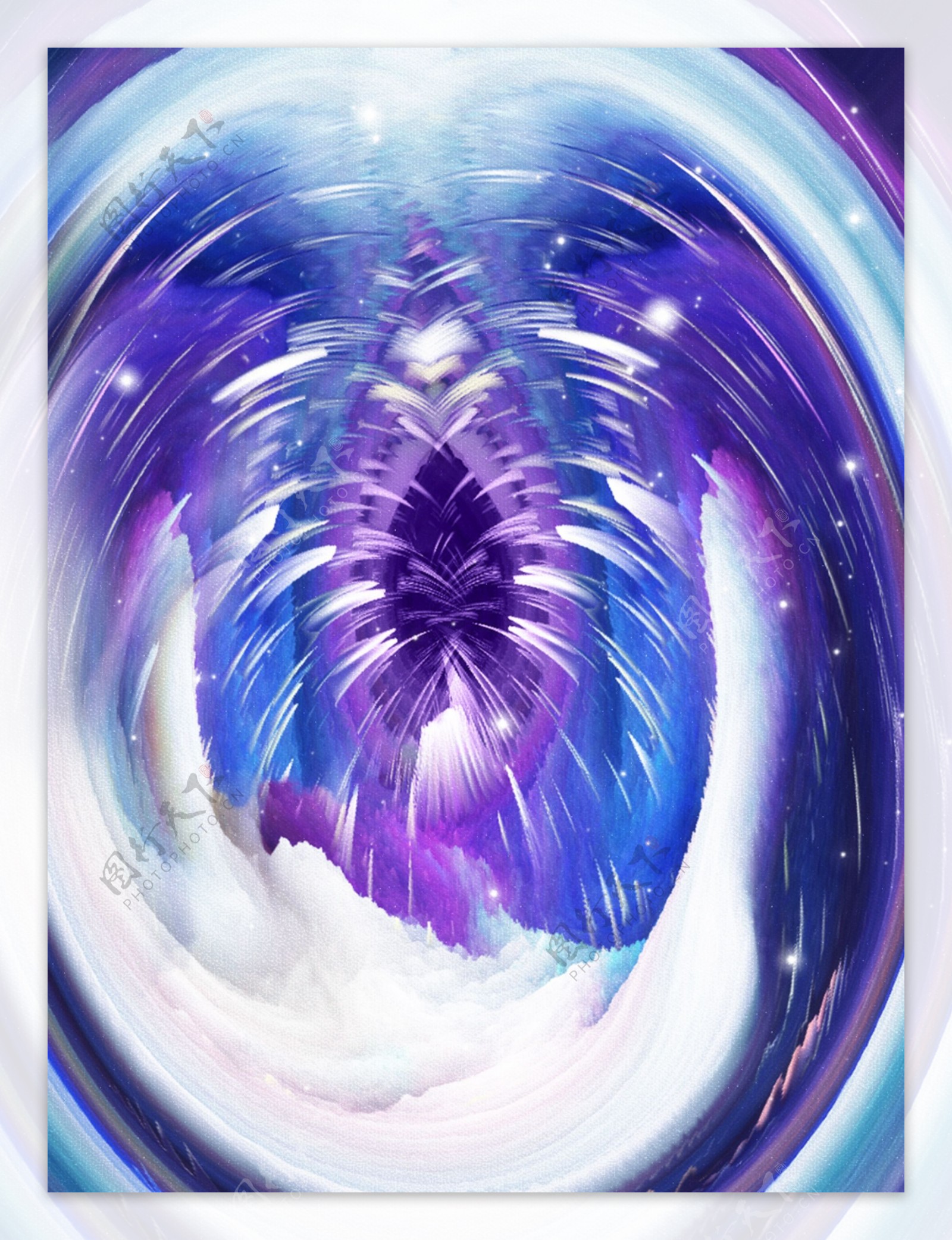 纯原创旋转漩涡抽象3d紫色背景