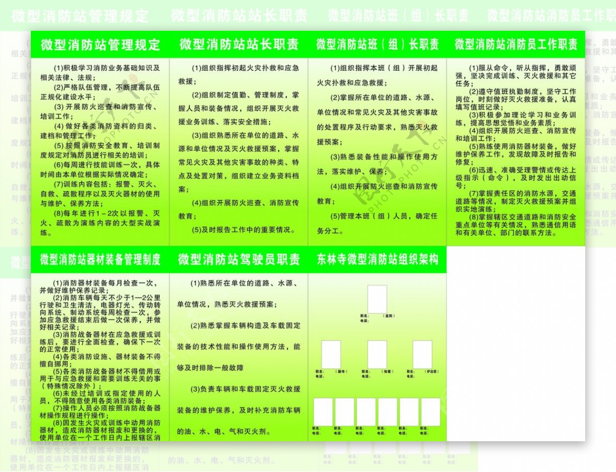 东林寺微型消防站制度