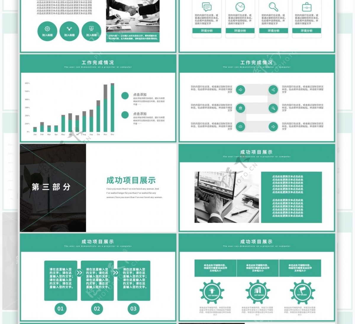 年终述职汇报通用PPT动态模板