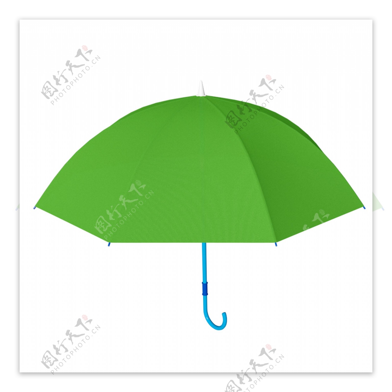 C4D立体绿色雨伞可商用