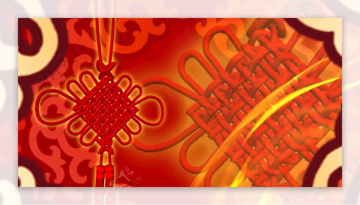 春节新年中国结灯笼喜庆素材