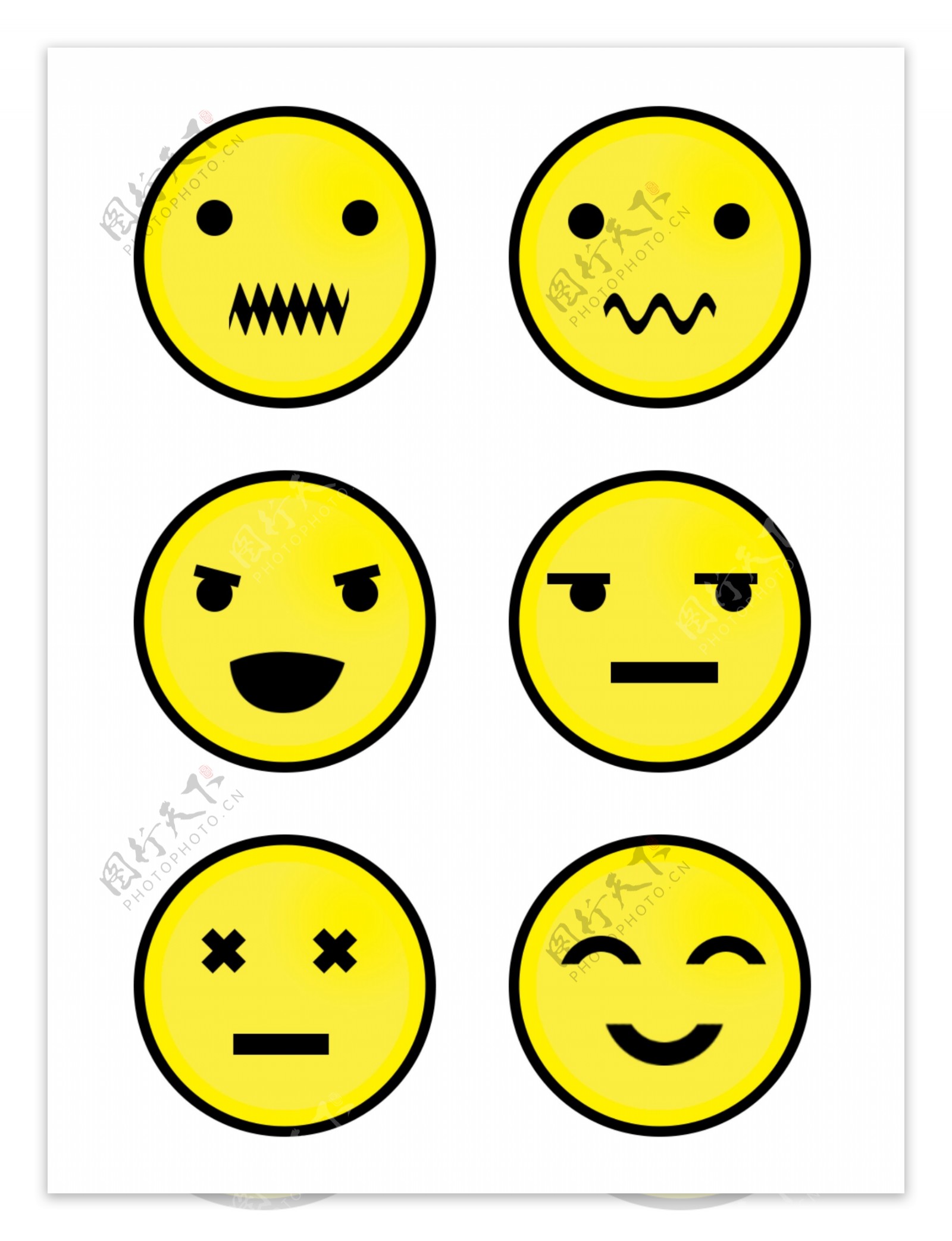 黄色小人图标表情包素材可商用