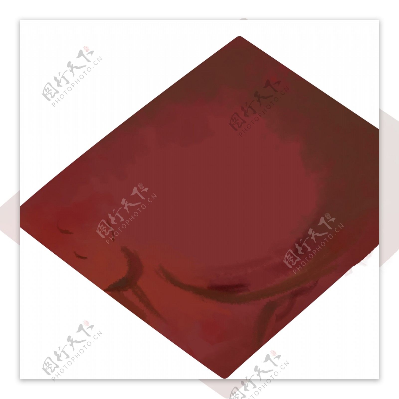 一张红棕色的木板餐垫